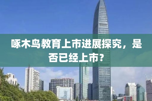 啄木鸟教育上市进展探究，是否已经上市？