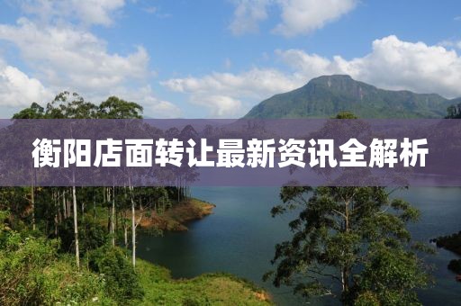 衡阳店面转让最新资讯全解析