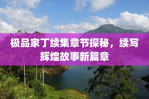 极品家丁续集章节探秘，续写辉煌故事新篇章