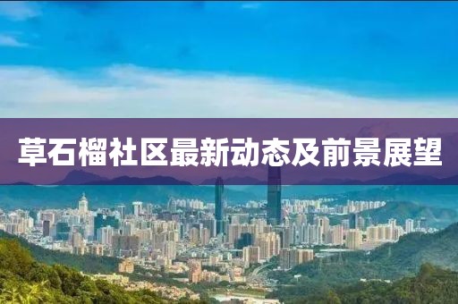 草石榴社区最新动态及前景展望